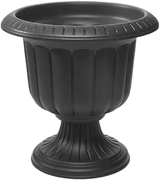 Root & Vessel, Classic Urn Planter, Black, 14-Inch