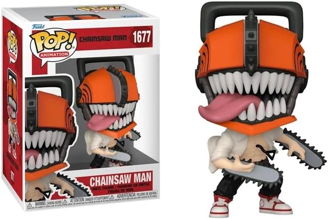 POP Anime: Chainsaw Man - Chainsaw Man Funko Vinyl Figure (Bundled with Compatible Box Protector Case), Multicolor, 3.75 inches
