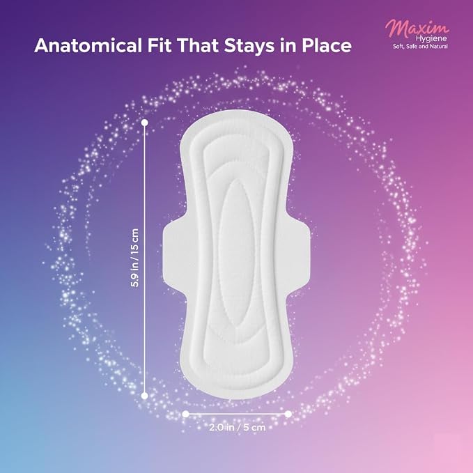 Maxim Cotton Panty Liners for Women, Natural Panty Liners, Ion Odor Control Pantie Liners, Chlorine Free, Chemical Free, Eco Friendly, 1 Pack of 24