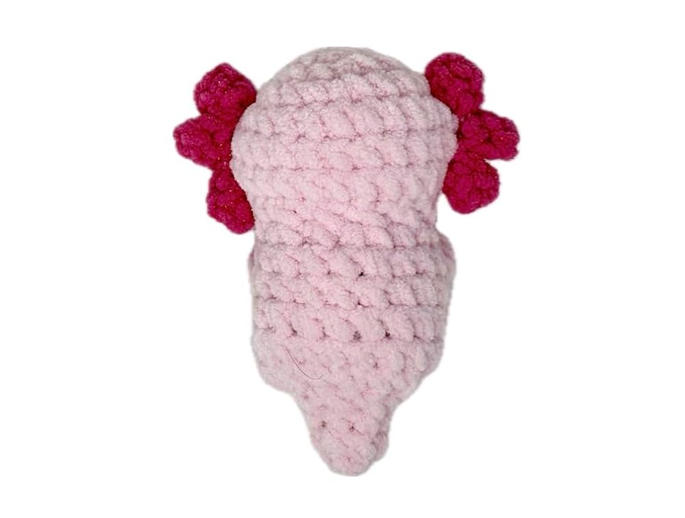 Axolotl Adorable Handmade Crochet Axolotl Stuffed Toy - Baby Axolotl Perfect Plushie for Girls & Boys, Soft and Huggable, 6 inches tall (Pink)