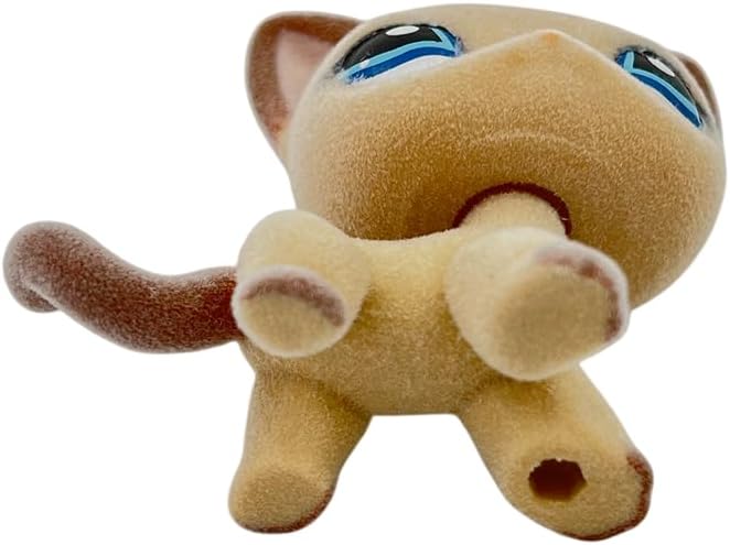 Custom Flocked Pet Shop Toy Fuzzy Animal Figure Short Hair Cat Kitty Kitten Deer OOAK (#1024)