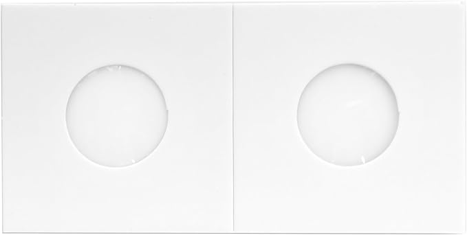 50 Quarter 2x2 Cardboard Coin Flips with Mylar Windows Archival Safe