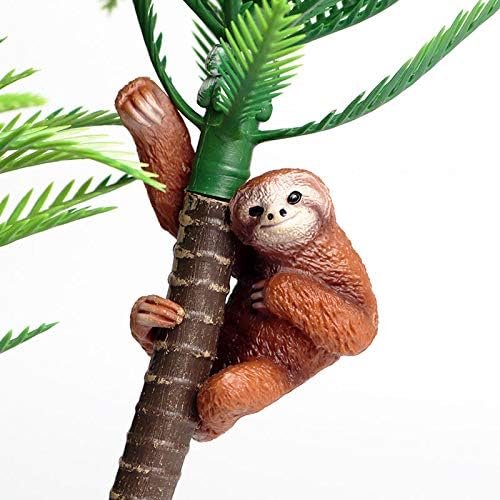 Sloth Figure Sloth Figurine Sloth Model Sloth on Tree Figurine Realistic Animal Figurines Desktop Decor, Set of 2