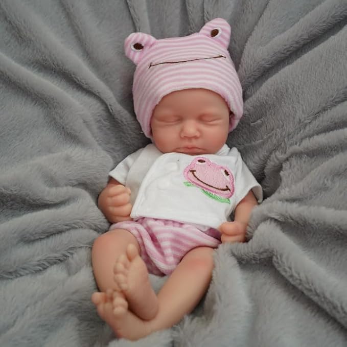 Mire & Mire Reborn Baby Dolls 12'' Girl Full Silicone Baby Doll Realistic-Newborn Baby Dolls That Look Real Sleeping Baby Doll