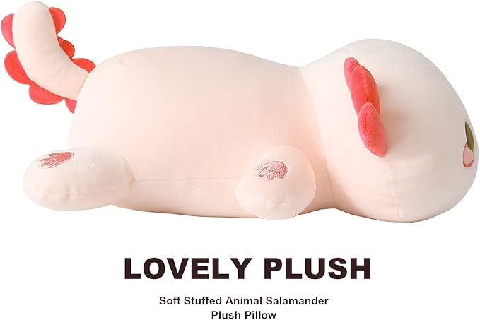 Onsoyours Cute Axolotl Plush, Soft Stuffed Animal Salamander Plush Pillow, Kawaii Plush Toy for Kids (Orange Axolotl, 13")