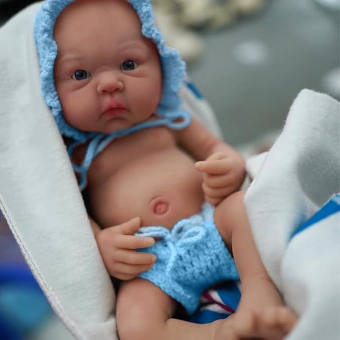Mire & Mire Reborn Baby Dolls 12" Boy Micro Preemie Full Body Silicone Baby Doll Realistic That Look Real Open Eyes Baby Doll