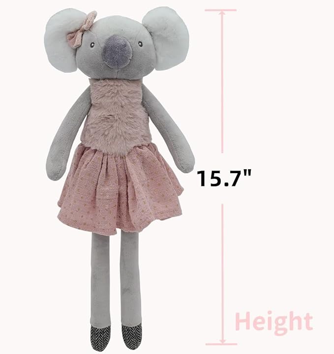 Koala Stuffed Animals for Girls,15.7" Girl Koala Plushies with Skirt,Cute Stuffed Animal for Girls