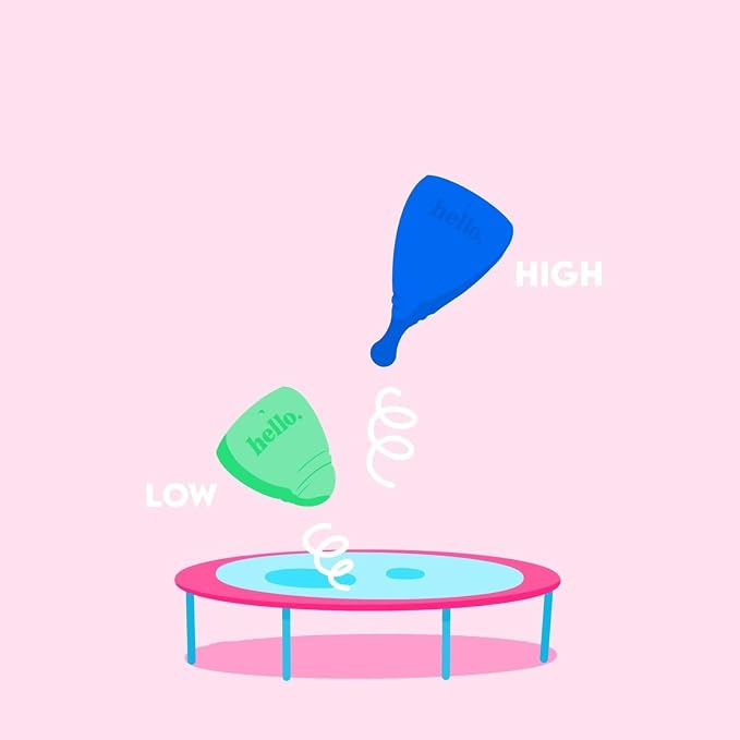 Cup High Cervix Menstrual Cup | Award Winning Reusable Soft Flexible Alternative to Pads & Tampons | Sustainable Feminine Hygiene | Leak Proof | Holds 19.5ml 38mm diameter, 67mm L (Small)