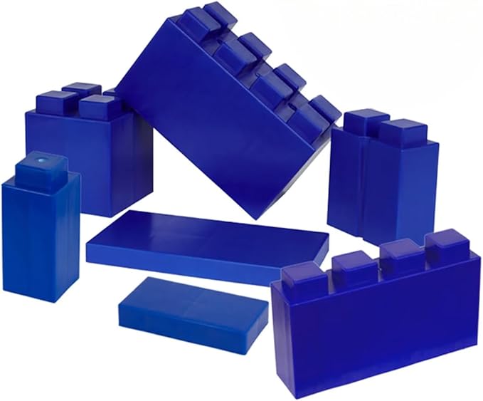 EverBlock Single Color Combo Pack | Giant Building Blocks | Easy to Connect & Reuse | Indoor & Outdoor Use | Build Displays & Structures | Blue