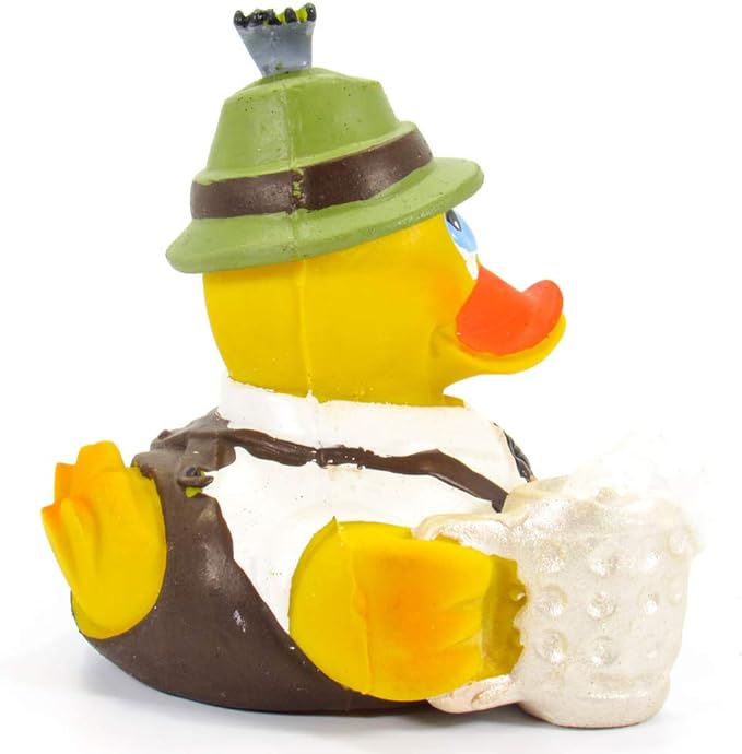Lanco Octoberfest German Beer Rubber Duck Bath Toy | All Natural, Organic, Eco Friendly, Squeaker | Imported from Barcelona, Spain