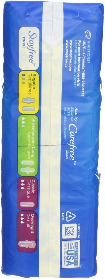 Stayfree Reg Maxi Pad 24c Size 24ct Stayfree Regular Maxi Pad 24ct