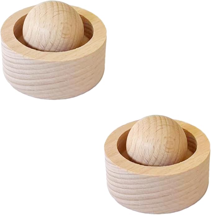 Wooden Essential Oil Diffuser - Round Ball Aromatherapy Diffuser Made from Natural Walnut and Beech Wood for Home, Office, Car, Yoga | Long-Lasting Scent, Eco-Friendly, (Beechwood)