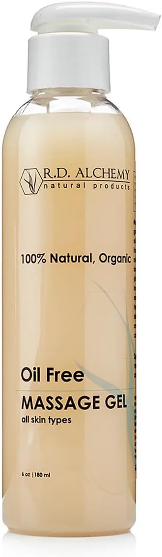 RD Alchemy - 100% Natural & Organic, Oil Free Facial Massage Gel - Non-Greasy and Absorbs Quickly! - Ideal for Estheticians and at-Home Facials that Can't Use Oil.