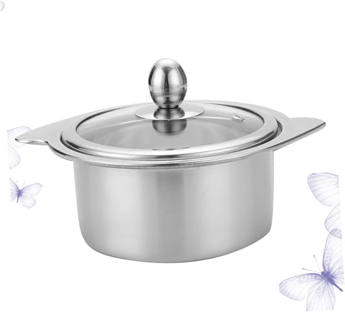 1pc Stainless Steel Hot Pot for Induction Cooker Lid Food-grade Material Design for Dining and