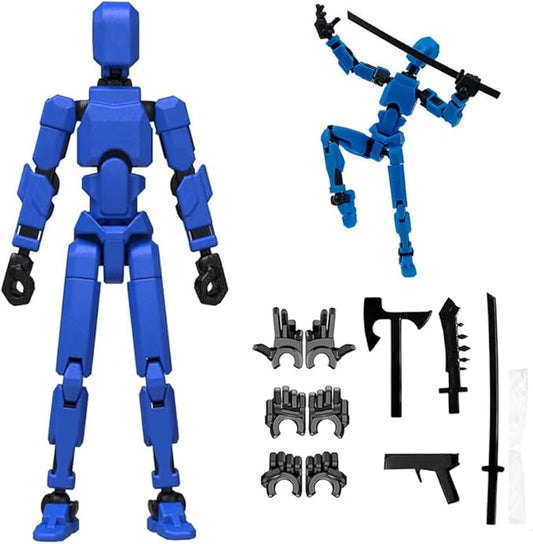 Titan 13 Action Figure,2025 New Lucky Robot 13 Action Figures,3D Printed Action Figure,Dummy Robot 13 Action Figures Desktop Decorations Game Gifts (Blue,1pc)