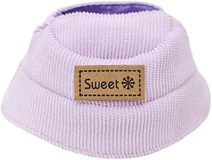 Designer Clothes Set for 17cm Dolls, Handcrafted Crochet 3-Piece Set, Doll Knit Outfit Accessories with Purple Sweater Tops, White Cross-Body Bag, and Bucket Hat, T-Purple