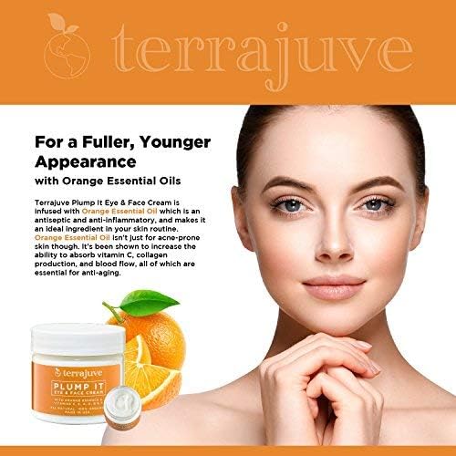 Terrajuve Plump it Eye and Face Anti Aging Moisturizer Cream (2 Oz) plus Dead Sea Mud Treatment (2 Oz) in Organza Bag Pure, Organic, All Natural, Made in USA Gift – Mother's Day Gift for Mom