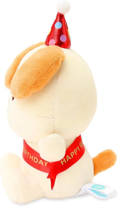 Anirollz Happy Birthday Puppiroll Plush – Soft & Cuddly Stuffed Dog, Cute Collectible Gift for Plush Lovers, 6” Small & Huggable
