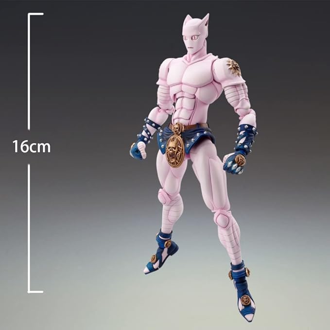 Killer Queen JJBA Figure Movable Joints Anime Figurine 6.3" Killer Queen Action Figures Collectible Statue Desktop Decoration Gift for Fans
