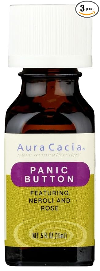 Aura Cacia Essential Solutions Panic Button Massage Essential Oil, 0.5 Ounce - 3 per case.3