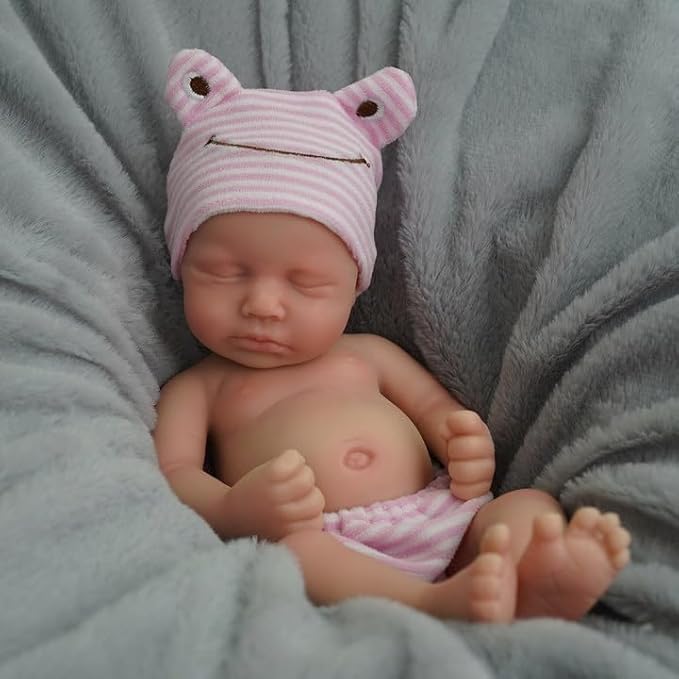 Mire & Mire Reborn Baby Dolls 12'' Girl Full Silicone Baby Doll Realistic-Newborn Baby Dolls That Look Real Sleeping Baby Doll
