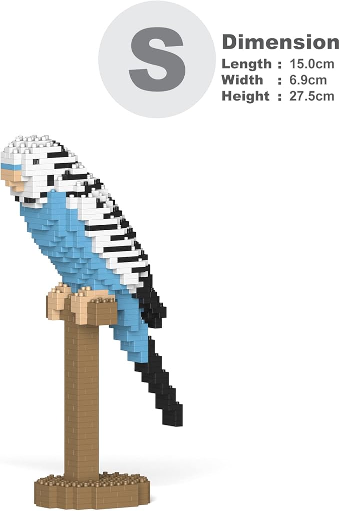 JEKCA Budgie 01S-M02 | Parrot Plastic Building Blocks | Age 14+
