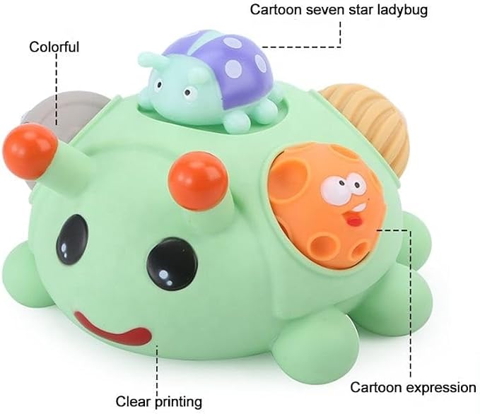 Baby Sensory Balls, 4PCS Teething Toys with Piggy Bank for 6M+ | Soft Textured, Easy to Grip, Fine Motor Skills, Montessori Teething Toys for Babies 6-12 Months, 1 Year Old Boy Gifts