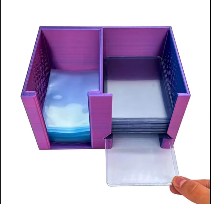 EnderToys CardCare Nova Lite (Red Blue) - Toploader Dispenser - Penny Sleeve Holder