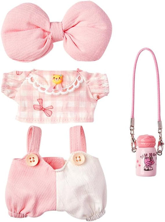 17cm Doll Clothes - Clothes for Dolls Outfit, Accessories for 17cm Dolls Clothes, No Doll Included (Pink-B)