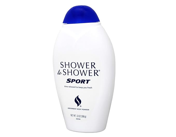 Shower to Shower Absorbent Body Powder, Sport, 13-Ounce Bottles (Pack of 4)