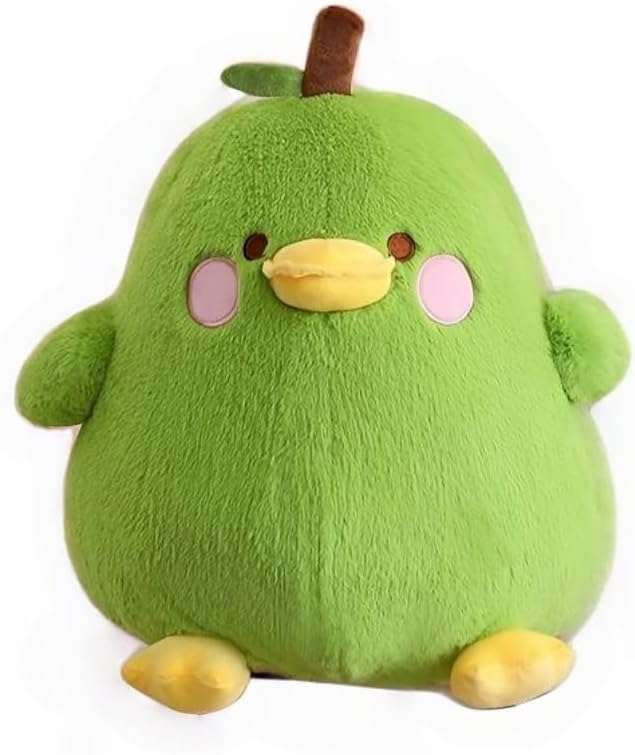 Cute Fruit Pear Duck Stuffed Animal Plush Toy Pillow - Girls and Boys Birthday Gift - 11.8" (Green 11.8)