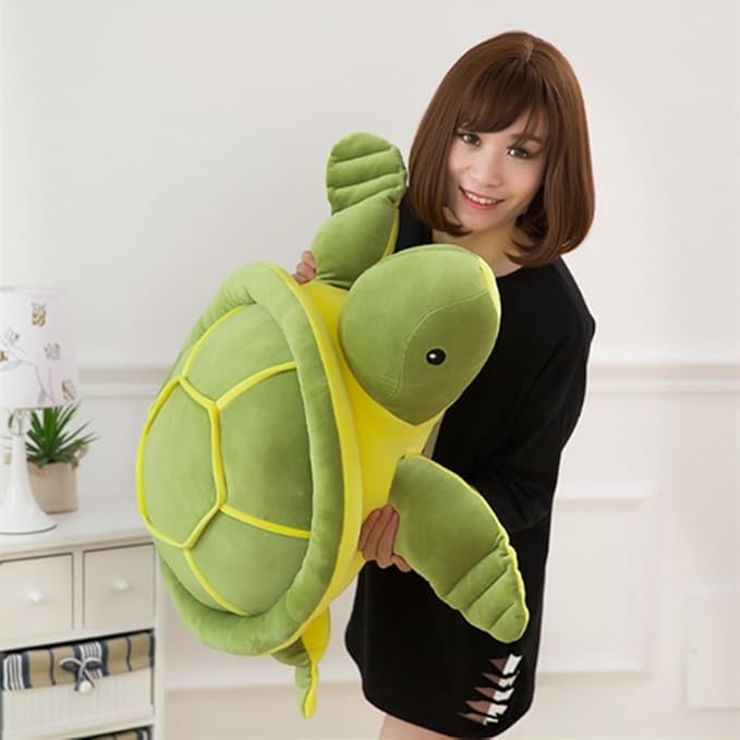 Sea Turtle Plushie Toy,22" Sea Turtle Stuffed Animals Plush Green Soft Plush Toys Hugging Pillows,Tortoise Plush Toys Doll Valentine's Day Birthday Gifts for Kids, Girls, Girlfriend (Green-22 inches)