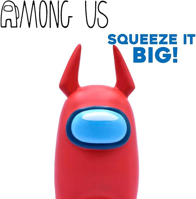 Among Us Mega SquishMe – Official Red Devil Squishy Toy – Large 7″ Stress Relief & Collectible Character