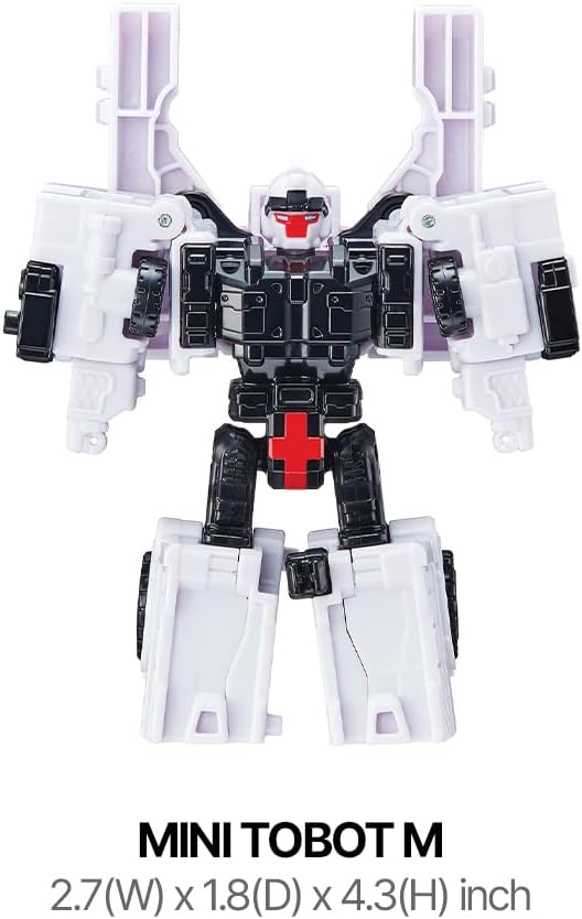 New TOBOT, MINI TOBOT M, Youngtoys Transforming Collectible Vehicle to Robot, Heroes Animation Character Toys for Kids 3 and up Transform Toys Cars, Mini Size 4-inch