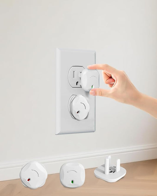 Outlet Covers Baby Proofing, 40 Pack Plug Covers Baby Proofing, Outlet Plug Covers for US 3-Prong to Prevent Electric Shock, Outlet Covers for Home, Office, School, Toddlers & Babies, White