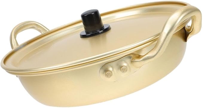 Luxshiny Aluminum Alloy Pot Korean Ramen Pot Instant Noodles Cooker Portable Thermally Conductive Bottom
