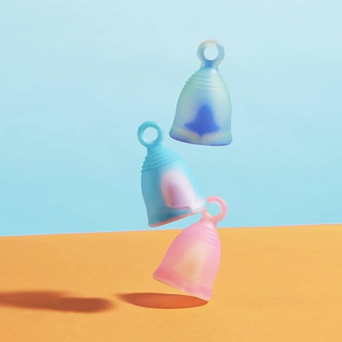 Peachlife Mini Ring Menstrual Cup – Small, Extra Firm | Reusable Silicone Tampon & Pad Alternative with Loop Pull Stem for Easy Removal | Leak-Proof Period Protection with Peachcup