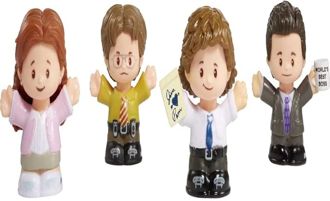 Little People Collector The Office US TV Show Special Edition Set for Adults & Fans, 4 Figures in Display Package
