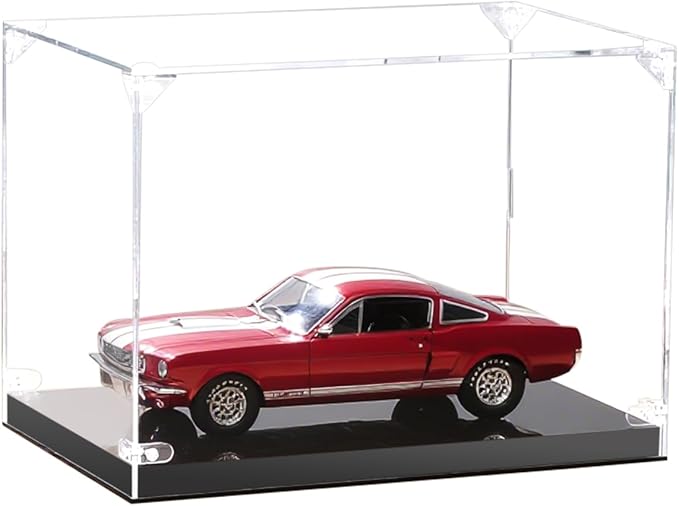 Acrylic Display Case for Collectibles,Clear Acrylic Display Box for 1/24 Scale Model Car,Home Storage Glass Case Action Figures Organizer 12" Lx8 Wx8 H