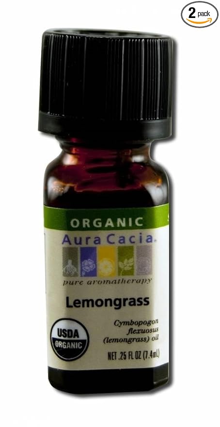 Aura Cacia Lemongrass Essential Oil, 0.25 Ounce - 2 per case.2