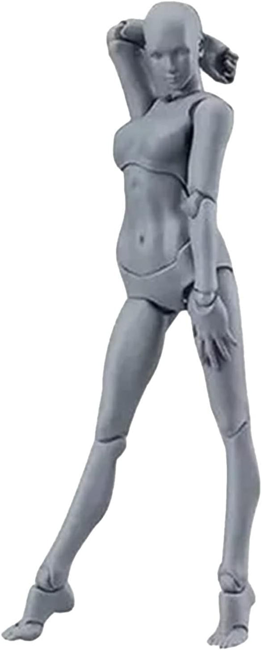 PVC Drawing Figure Action Mannequin, PVC Drawing Figure Model Drawing Figure Mannequin, Action Figure Body, for Sketching, Painting, Drawing, Female Artist (Male) (Women #14)