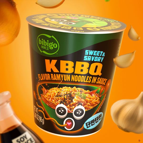 Bibigo Ramyun Ramen Noodles, Korean BBQ Sweet & Savory, 3.45 Ounce (Pack of 1)