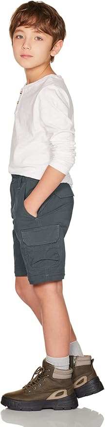 CQR Kids Youth Hiking Cargo Pants, UPF 50+ Quick Dry Convertible Zip Off Pants, Outdoor Camping Pants