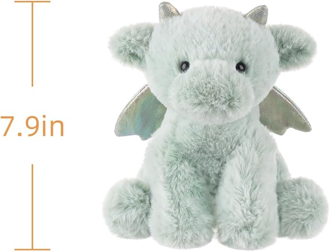 Apricot Lamb Toys Plush Green Plush Dragon Dinosaur Stuffed Animal Soft Cuddly Perfect for Child 8 Inches