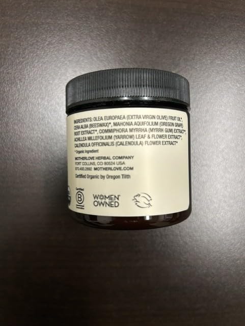 Motherlove Diaper Balm (4 oz Value Size) Organic Herbal Diaper Cream—Cloth Diaper Safe, Zinc Oxide- & Petroleum-Free