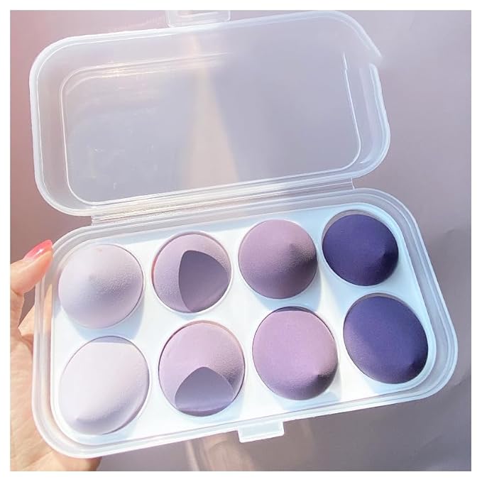 Premium Makeup Sponges Set 8PCS Beauty sponges Blending Blenders with Holder, Flawless for Cream, Powder and Liquid