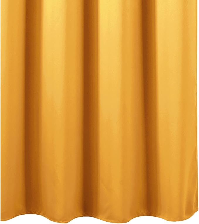 LEMOMO Yellow Thermal Blackout Curtains/52 x 54 Inch/Set of 2 Panels Room Darkening Curtains for Bedroom