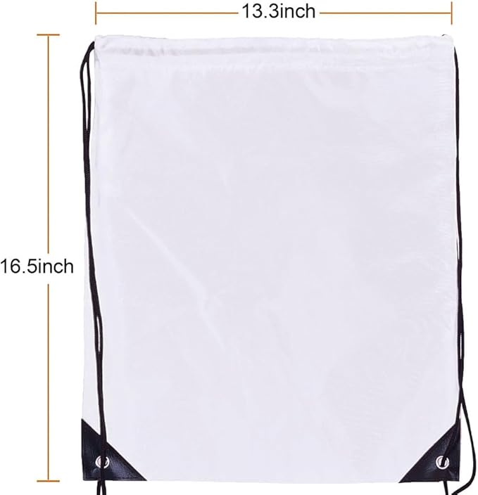 Drawstring Backpack Bulk 40 Packs Draw String Bags for Gym Sports Trip Pedestrianism Cinch Sack DIY for Women Men (white)