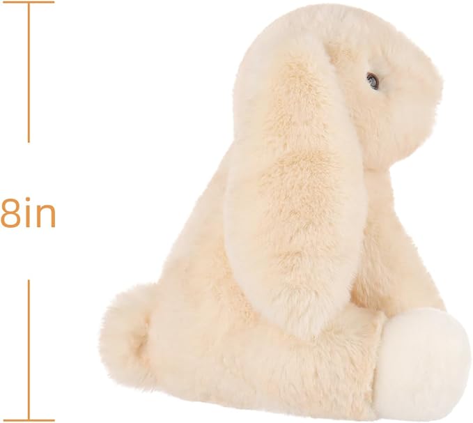 Apricot Lamb Colorful Bunny Plush Stuffed Animals for Kids, Soft Cute Plush Toys for Baby Girl and Boy, Fluffy Colorful Bunny Cream