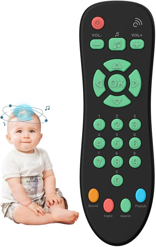 Baby TV Remote Control Toy with Light and Sounds, Kids Musical Early Education Learning Realistic Toddler Remote Toys for Preschool Infant Toddlers Boys Girls Child 6M+